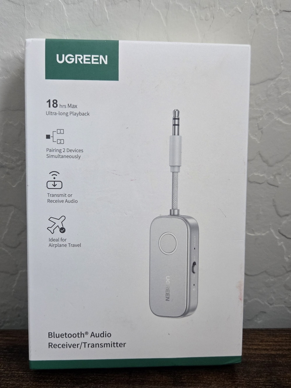 UGREEN Bluetooth 5.3 Audio Receiver Transmitter Airplane Adapter 3.5mm CM872 NEW